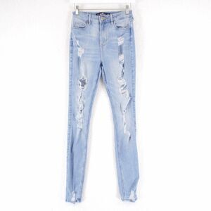 Hollister Curvy High Rise Super Skinny Classic Blue‎ Denim Jeans 3L 25/31